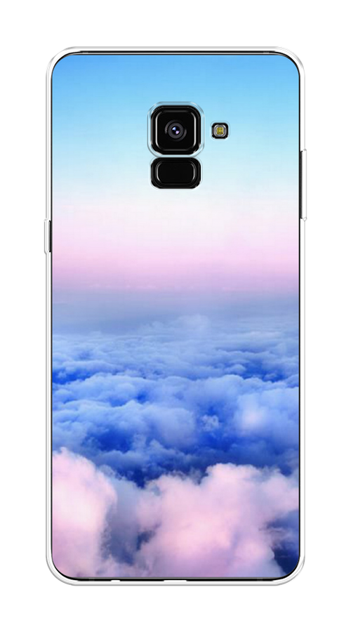 

Чехол Awog на Samsung Galaxy A8 + "Облака", Голубой;розовый, 25550-4