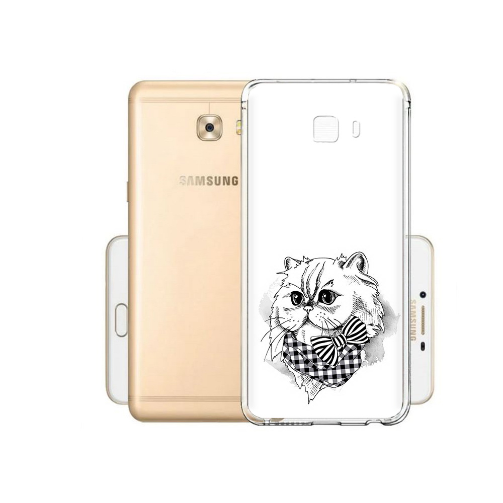 

Чехол MyPads Tocco для Samsung Galaxy C9 Pro нарисованная красивая кошечка, Прозрачный, Tocco