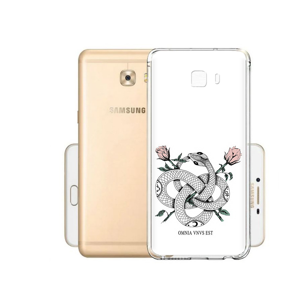 

Чехол MyPads Tocco для Samsung Galaxy C9 Pro нарисованная змея абстракция, Прозрачный, Tocco