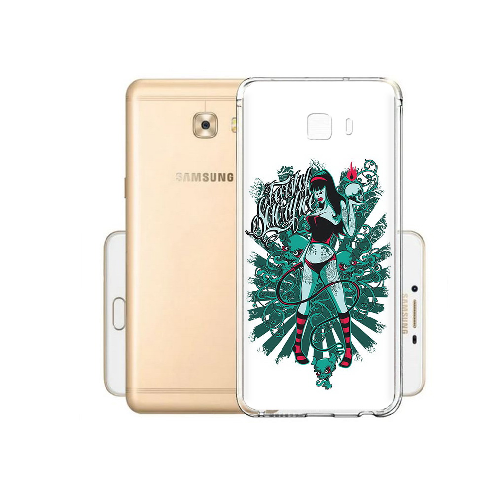 

Чехол MyPads Tocco для Samsung Galaxy C9 Pro нарисованная девушка в татуировках, Прозрачный, Tocco
