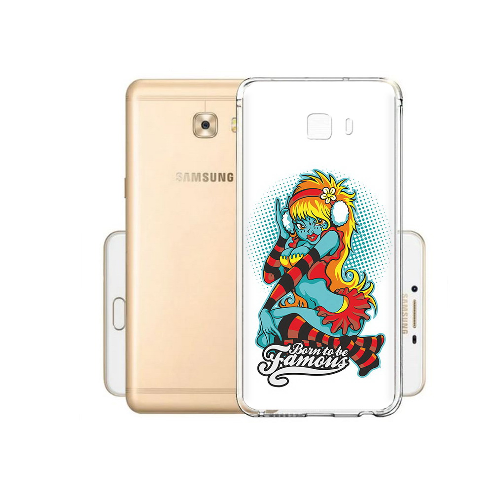 

Чехол MyPads Tocco для Samsung Galaxy C9 Pro нарисованная девушка в наушниках, Прозрачный, Tocco