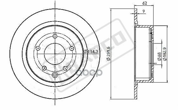 

Диск Тормозной Задний Полный BAPCO арт. BD0033