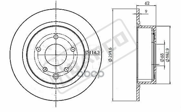 Диск Тормозной Задний Полный BAPCO арт. BD0033