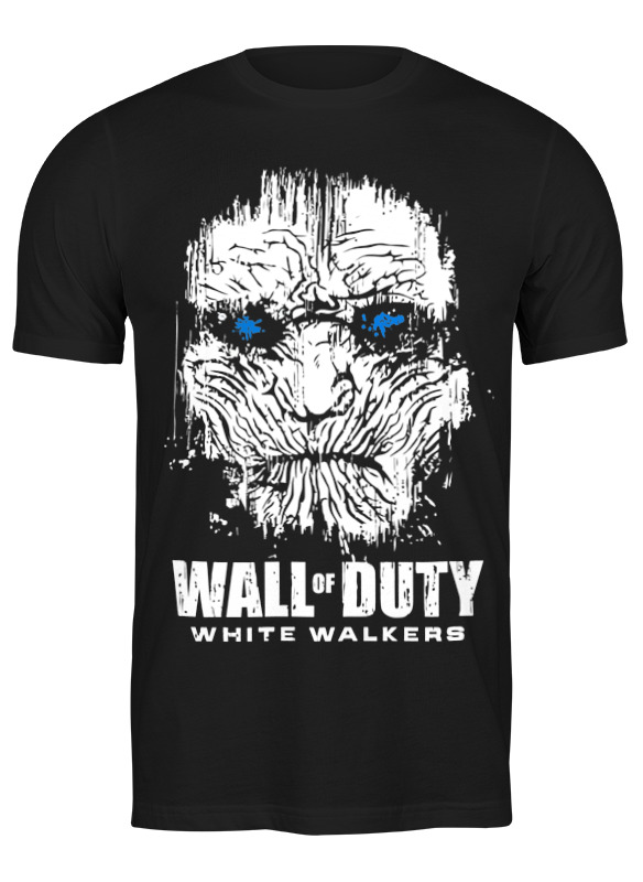 

Футболка мужская Printio Wall of duty (white walkers) черная 3XL, Wall of duty (white walkers)