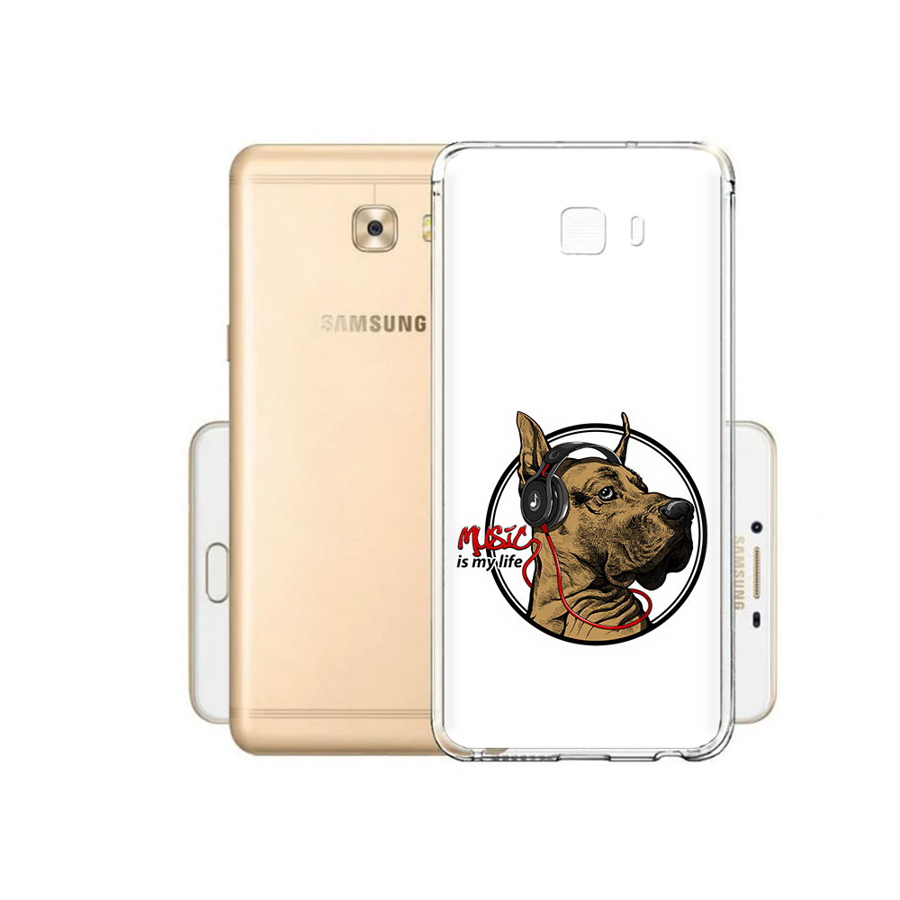

Чехол MyPads Tocco для Samsung Galaxy C9 Pro музыкальная собака, Прозрачный, Tocco