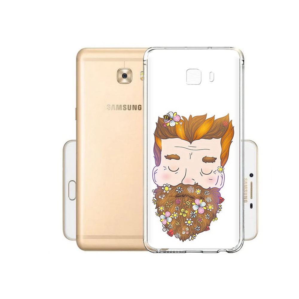 

Чехол MyPads Tocco для Samsung Galaxy C9 Pro мужчина с цветами в бороде, Прозрачный, Tocco