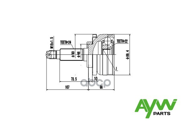 

Шрус AYWIparts AW1510107