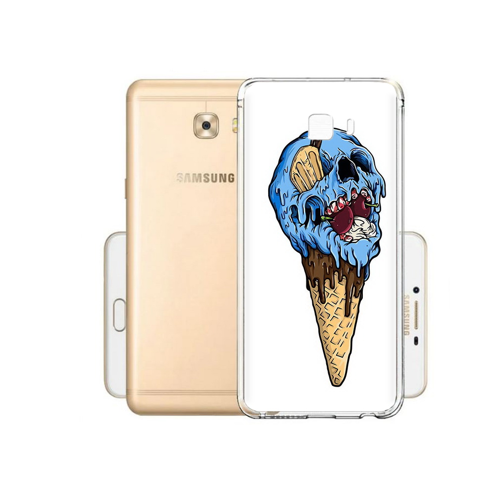 

Чехол MyPads Tocco для Samsung Galaxy C9 Pro мороженное череп, Прозрачный, Tocco