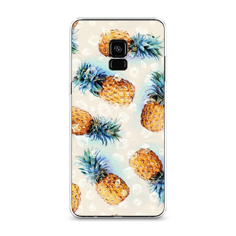 

Чехол Awog на Samsung Galaxy A8 + "Ананасы", Бежевый, 25550-3