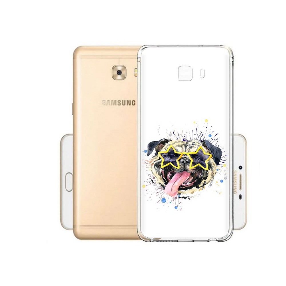 фото Чехол mypads tocco для samsung galaxy c9 pro мопс боксер