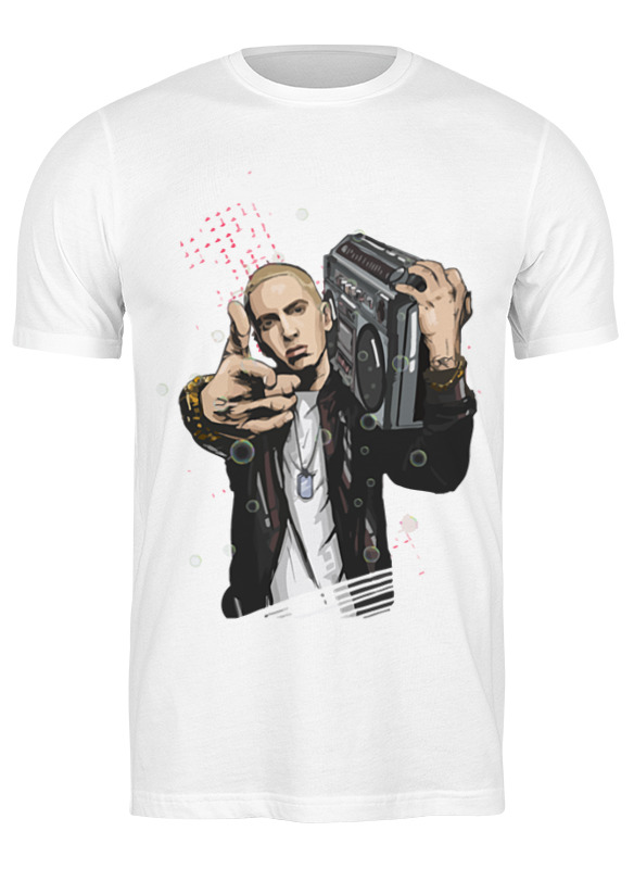 Футболка мужская Printio Эминем (eminem) белая 3XL