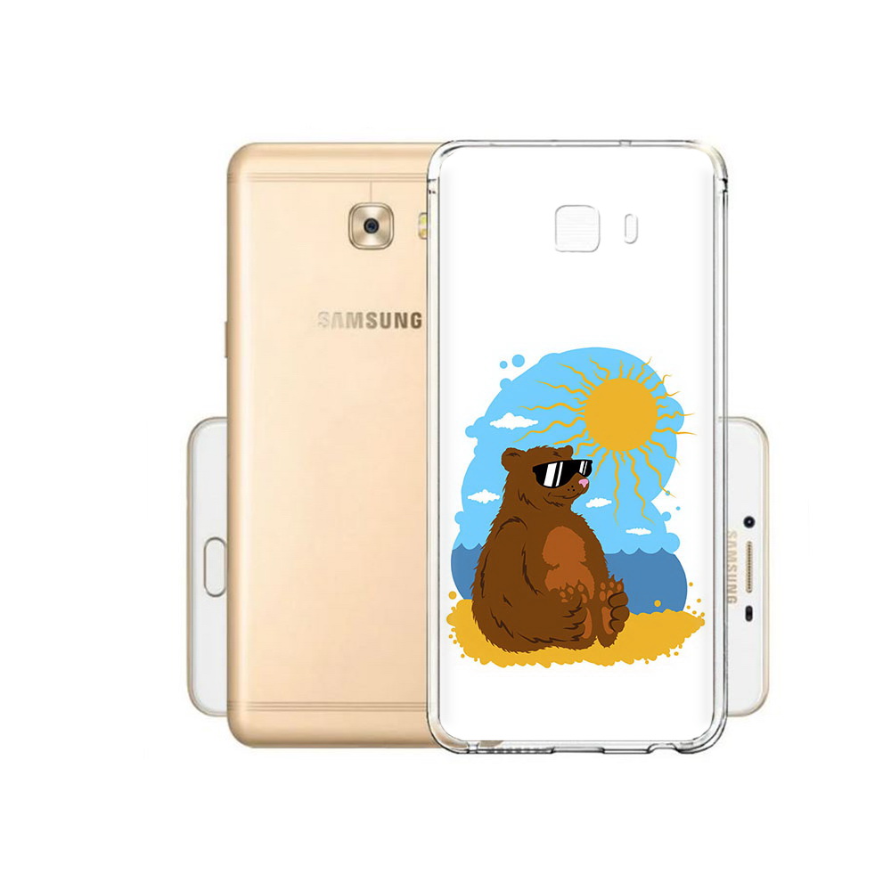 

Чехол MyPads Tocco для Samsung Galaxy C9 Pro медведь на чиле, Прозрачный, Tocco