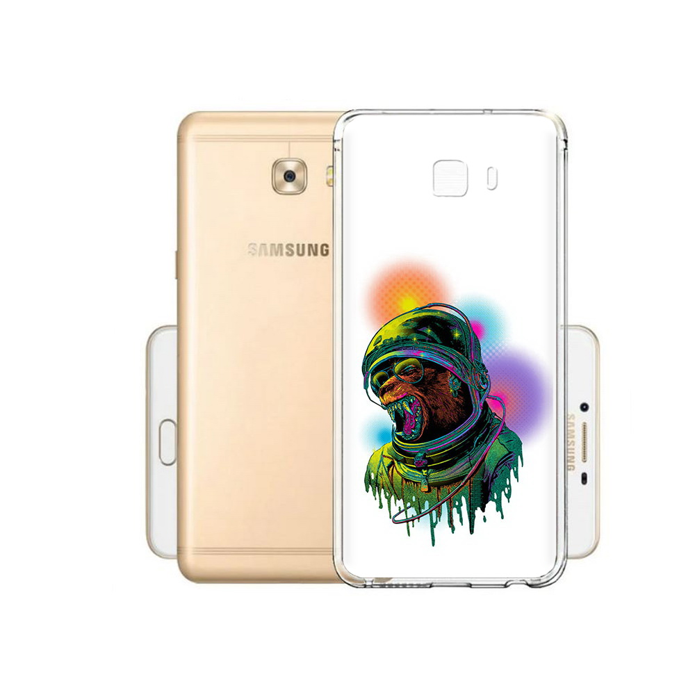 

Чехол MyPads Tocco для Samsung Galaxy C9 Pro медведь космонавт, Прозрачный, Tocco