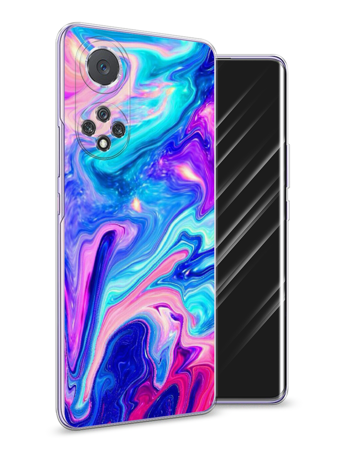 

Чехол Awog на Huawei Nova 9 "Потеки краски", Розовый, 6106150-10