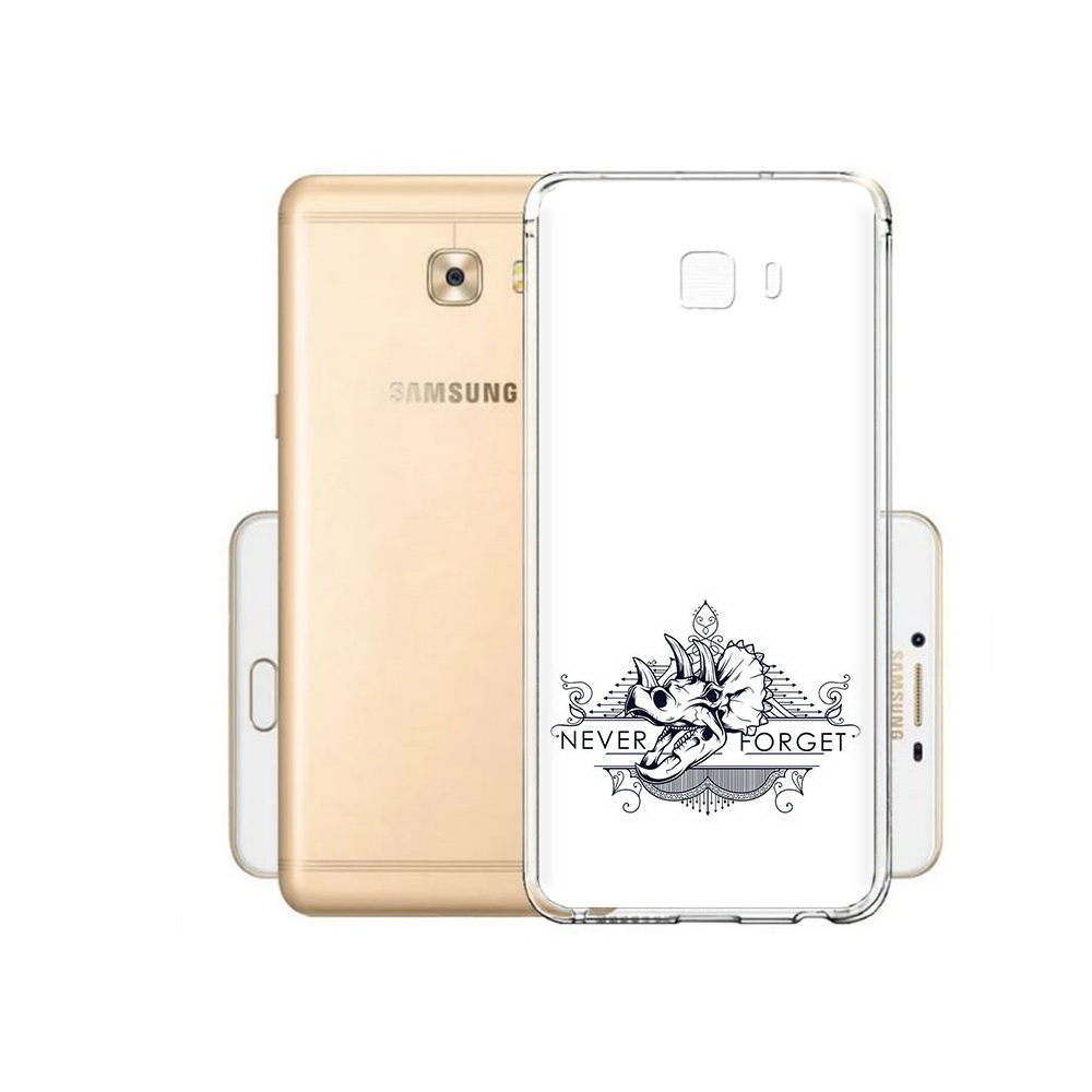 

Чехол MyPads Tocco для Samsung Galaxy C9 Pro логотип носорога никогда не забуду, Прозрачный, Tocco