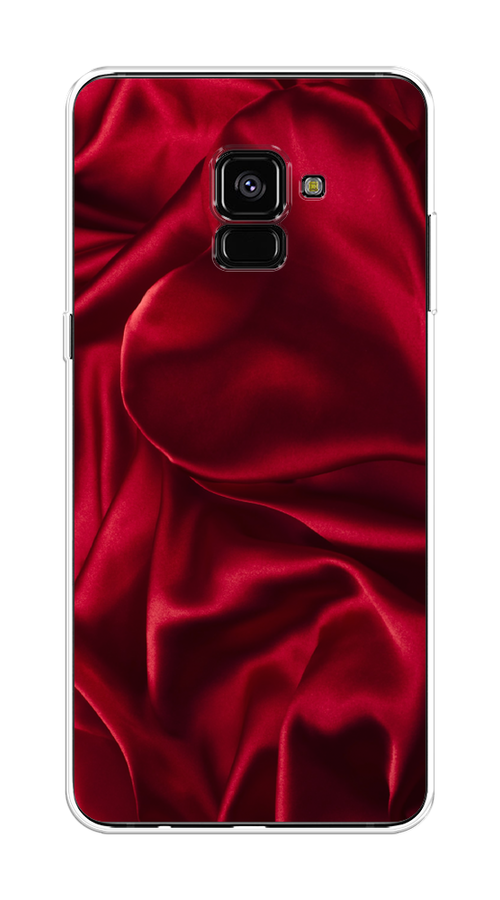 

Чехол Awog на Samsung Galaxy A8 + "Текстура красный шелк", 25550-3