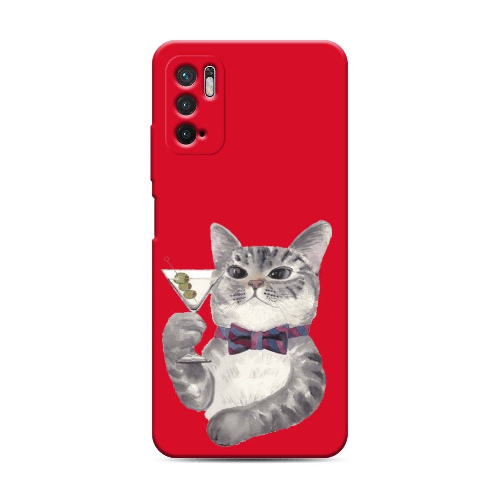 

Матовый силиконовый чехол "Кот джентльмен" на Xiaomi Redmi Note 10T, Кот джентльмен