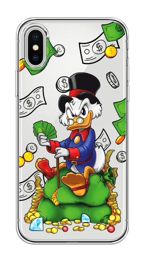 

Чехол на Apple iPhone X/XS "Scrooge Richness", Черный;синий;зеленый, 11050-1