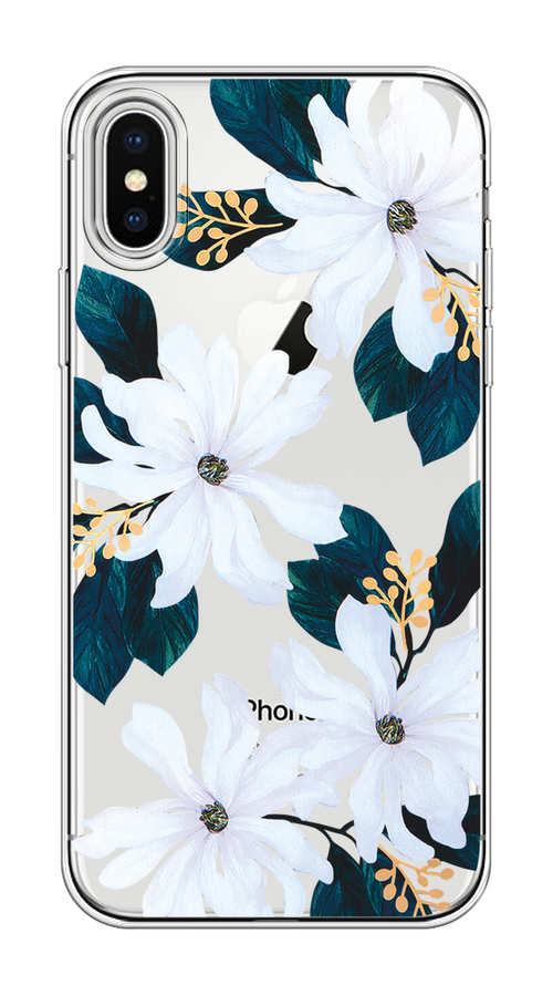 

Чехол на Apple iPhone X/XS "Delilah Flower", Зеленый;белый, 11050-1