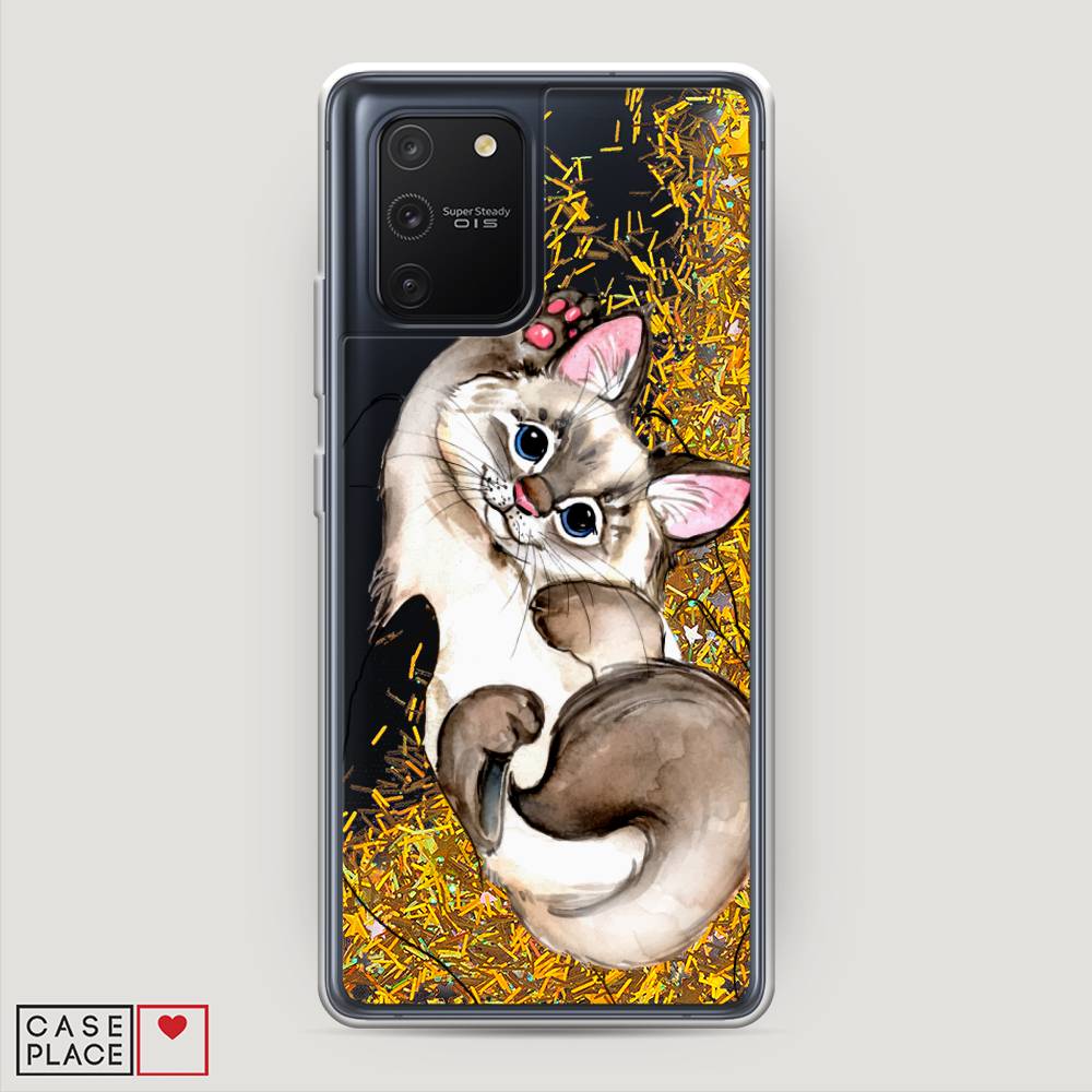 

Чехол Awog на Samsung Galaxy A91/S10 Lite "Котенок в ладошках", Разноцветный, 29990-1