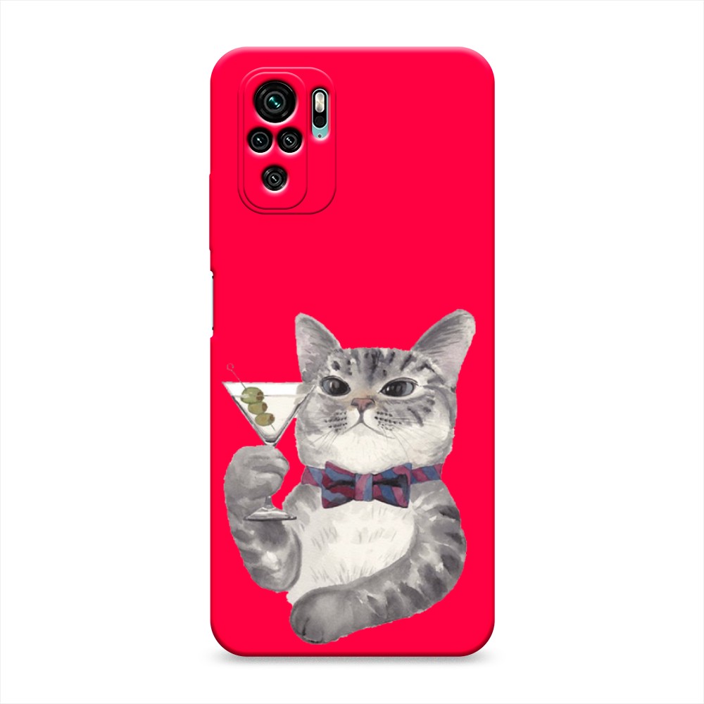 

Матовый силиконовый чехол "Кот джентльмен" на Xiaomi Redmi Note 10, Кот джентльмен