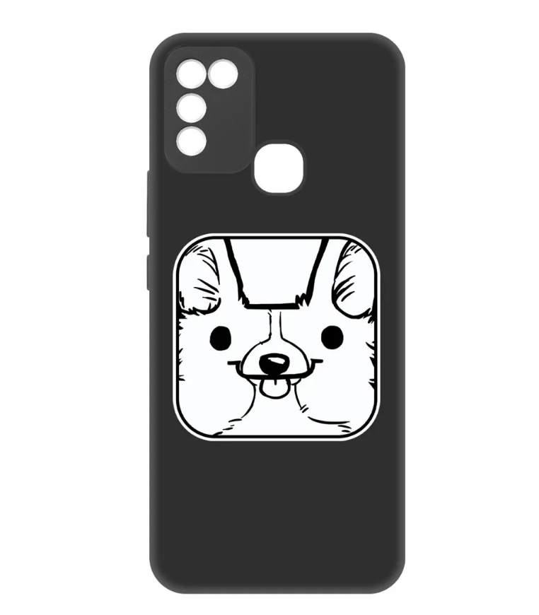 

Чехол-накладка Krutoff Soft Case Собачка в кубе для INFINIX Hot 10 Play черный