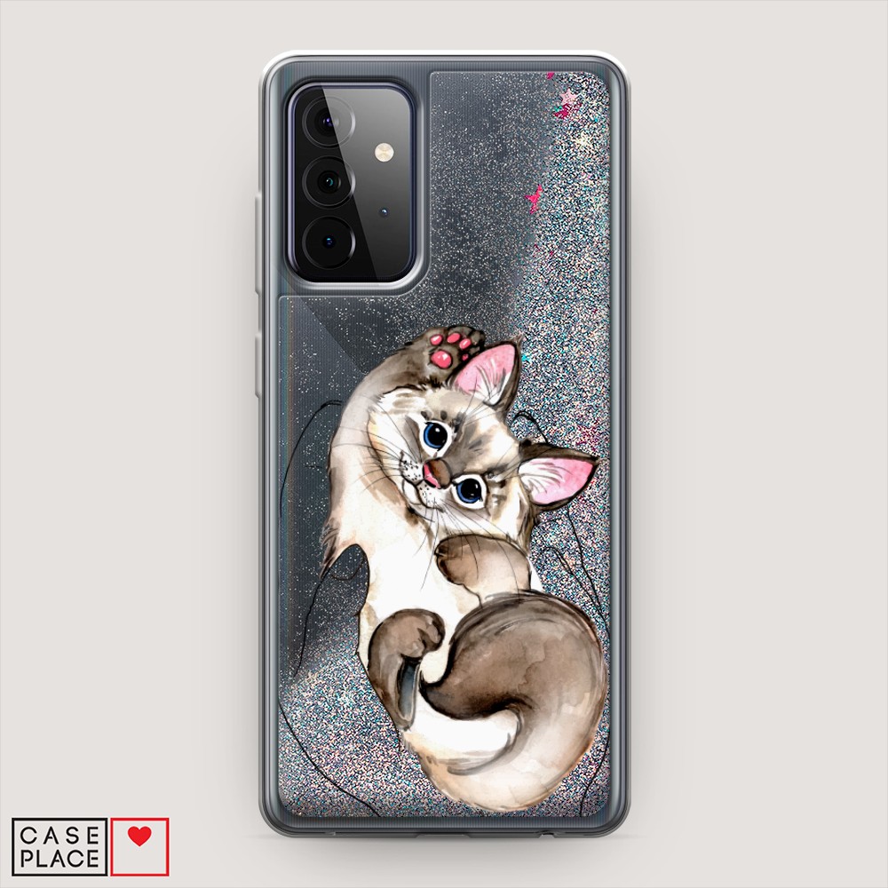 

Чехол Awog на Samsung Galaxy A72 / Самсунг A72 "Котенок в ладошках", Разноцветный, 2101991-1