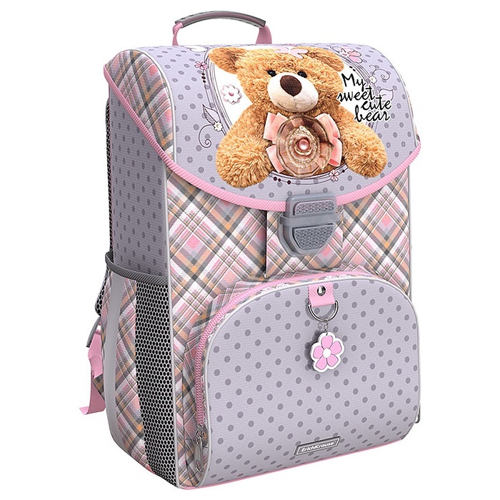 

Ранец ErichKrause ErgoLine, 15L Teddy Bear 52590, Серый, ErgoLine, 15L Teddy Bear
