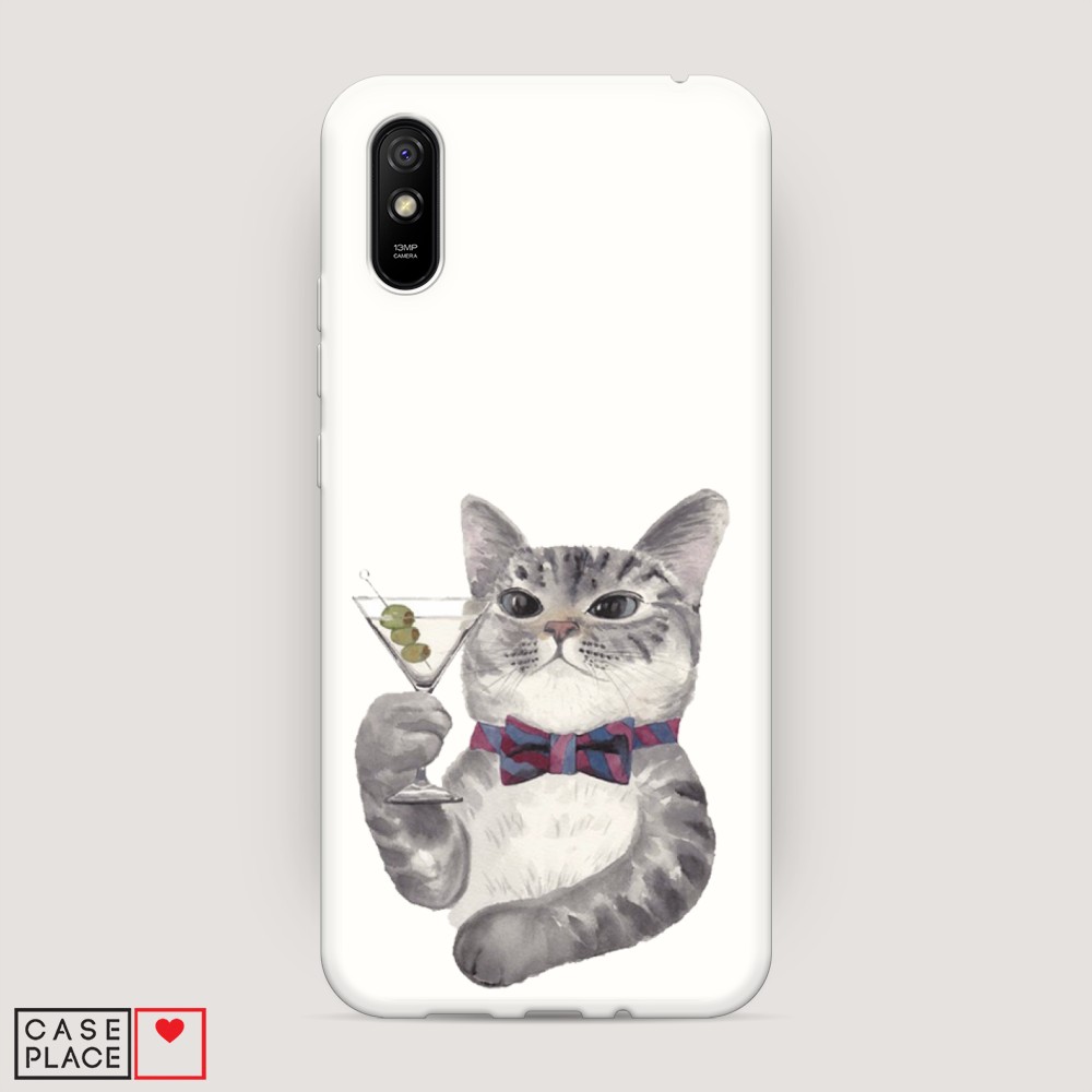 

Матовый силиконовый чехол "Кот джентльмен" на Xiaomi Redmi 9A, Кот джентльмен