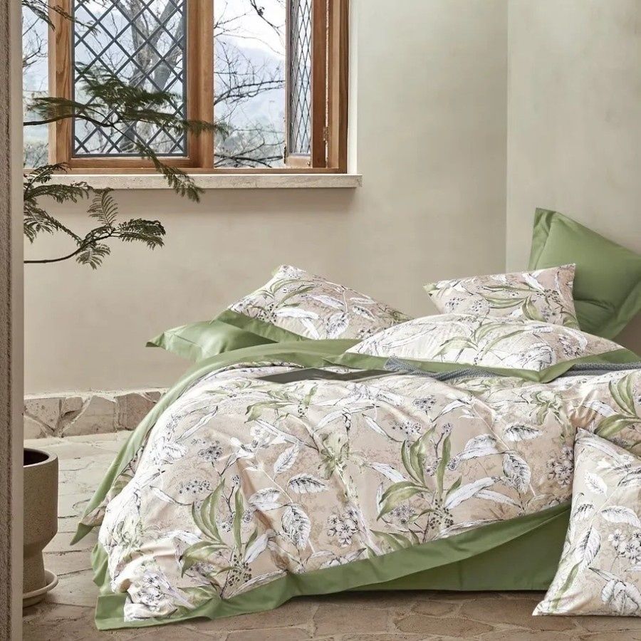 

Комплект постельного белья Wonne Traum adela семейный хлопок зеленый