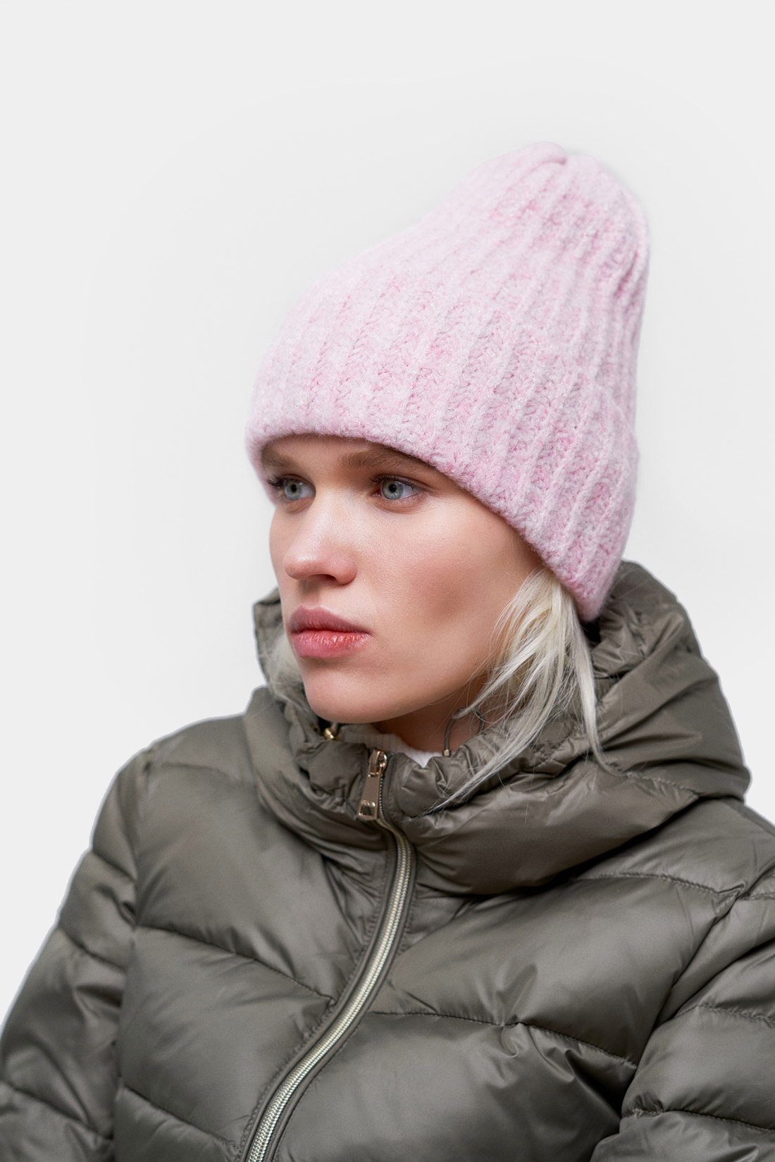 

Шапка женская Baon B340615 dusty flamingo melange, р, Розовый, B340615