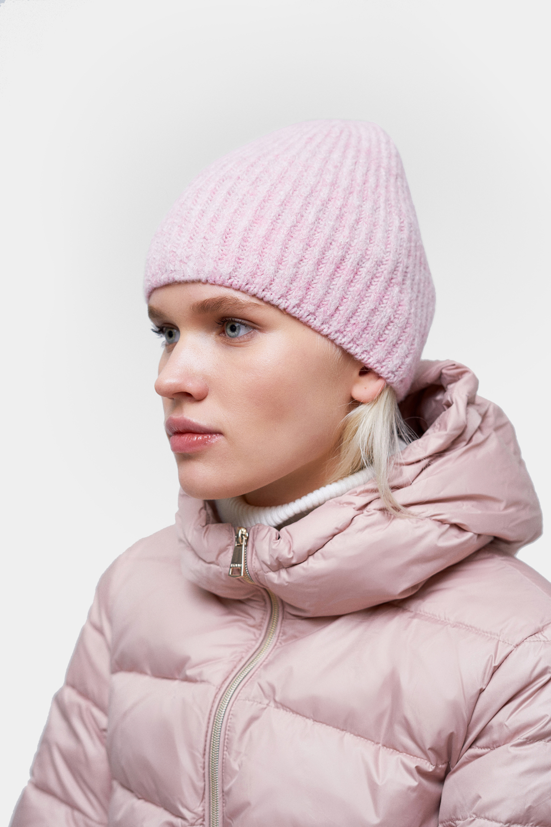 

Шапка женская Baon B340609 dusty flamingo melange, р, Розовый, B340609
