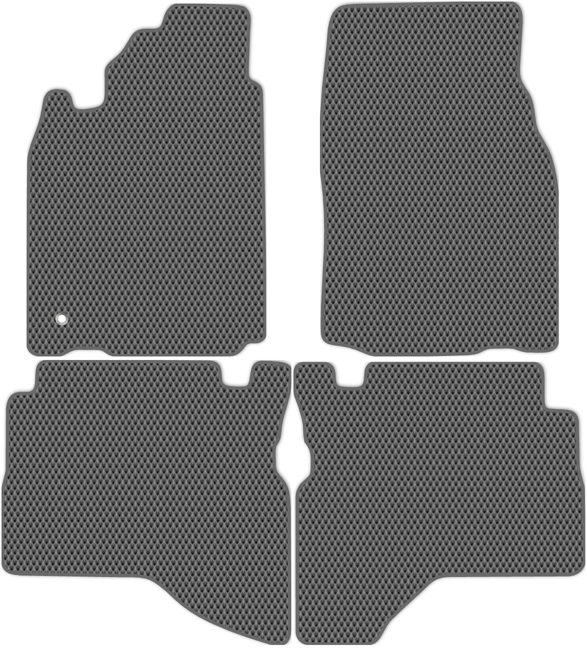 

Коврики ЭВА в салон для Mitsubishi Pajero Sport 1998 - 2008, 4 шт. серый, темно-серый кант, 3618-S4Y-H
