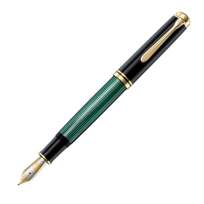 

Pelikan Souveraen - Black and Green GT, перьевая ручка, F