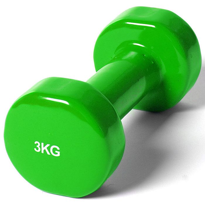 

Гантель SPORTEX виниловая 3. 0 кг зеленый, виниловая