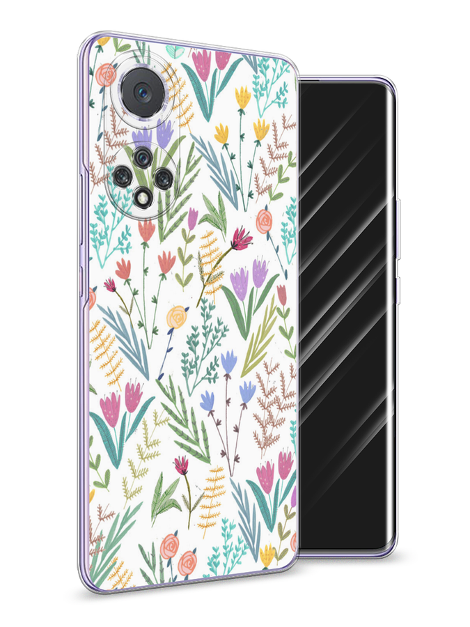 

Чехол Awog на Huawei Nova 9 "Полевые цветы рисунок", Белый;зеленый, 6106150-8