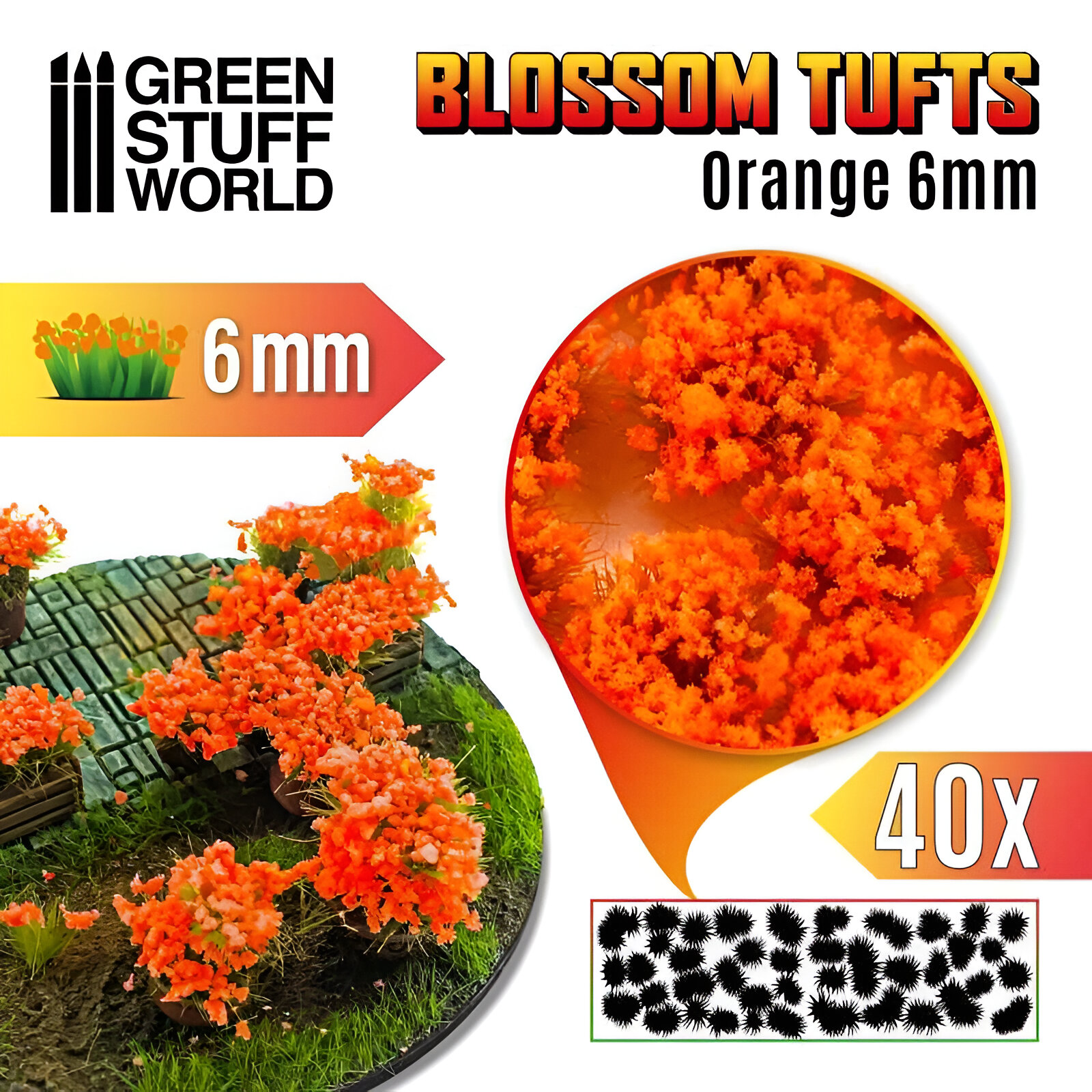 

Пучки цветов для моделирования Green Stuff World Blossom Tufts 6 mm Orange, Blossom Tufts