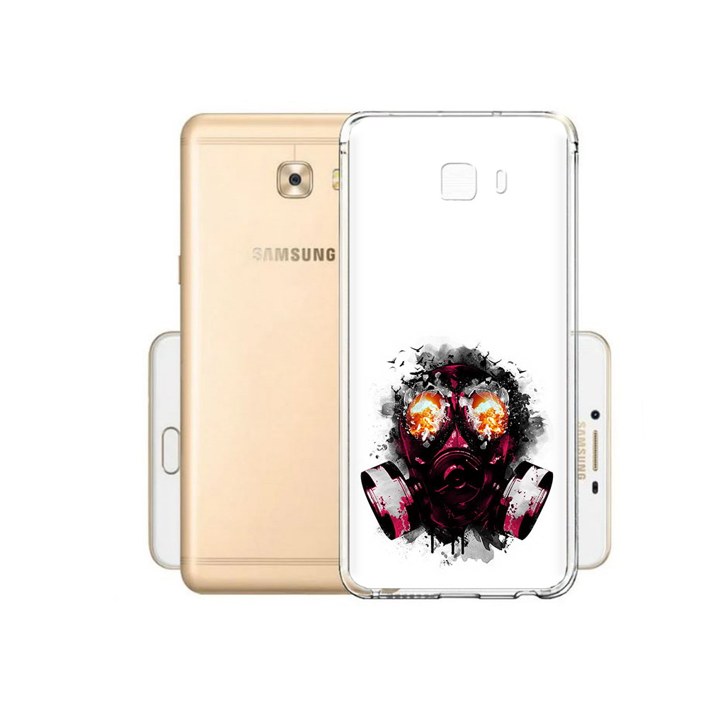 

Чехол MyPads Tocco для Samsung Galaxy C9 Pro красный противогаз, Прозрачный, Tocco