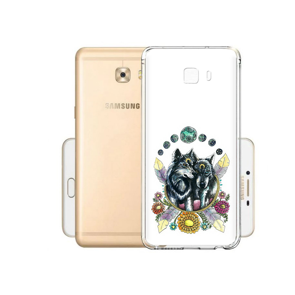 

Чехол MyPads Tocco для Samsung Galaxy C9 Pro красивые волки абстракция, Прозрачный, Tocco