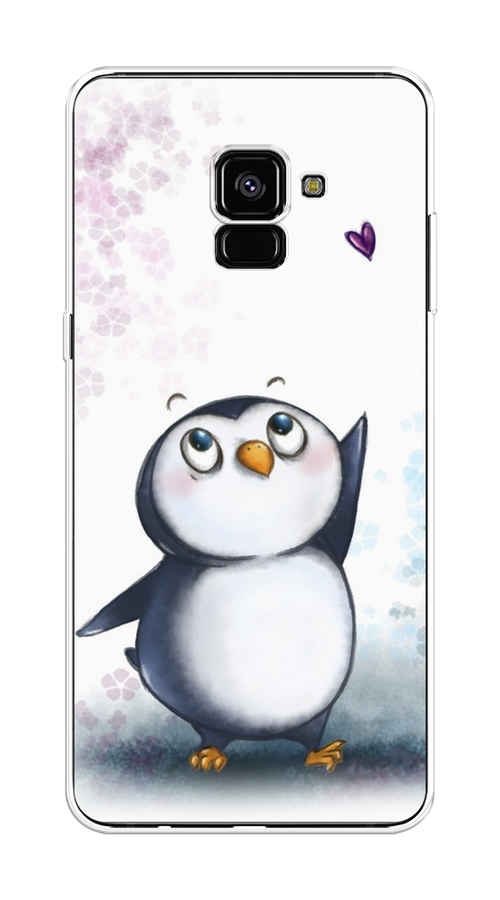 

Чехол Awog на Samsung Galaxy A8 + "Пингвин и сердечко", Белый, 25550-1