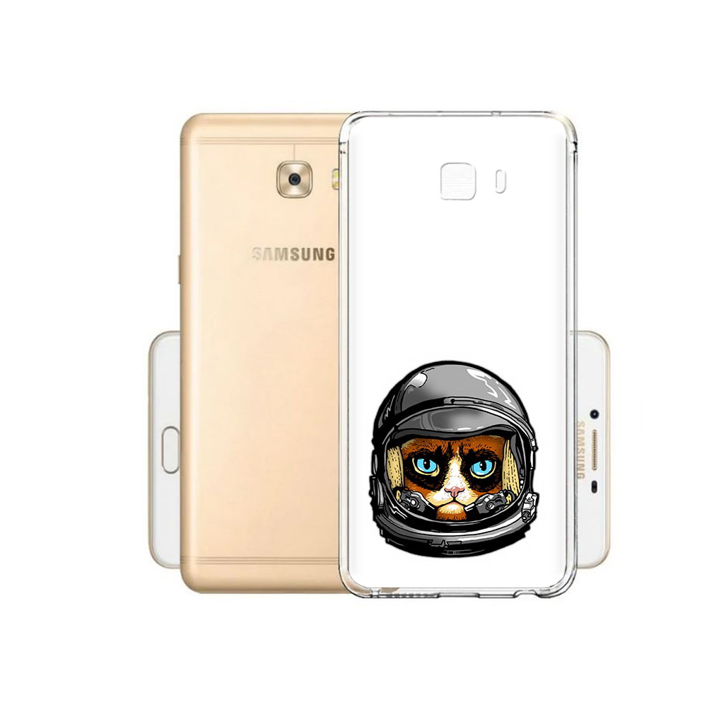 

Чехол MyPads Tocco для Samsung Galaxy C9 Pro кот космонавт, Прозрачный, Tocco