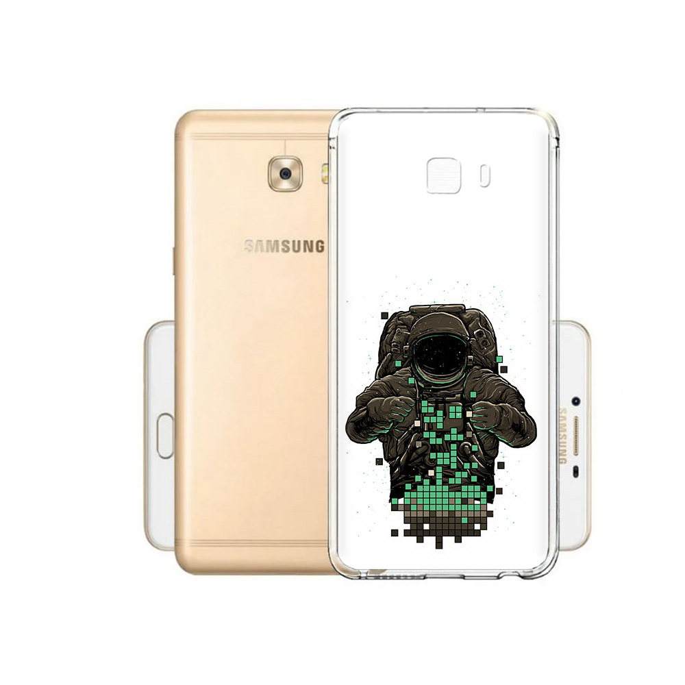 

Чехол MyPads Tocco для Samsung Galaxy C9 Pro космонавт с пикселями, Прозрачный, Tocco