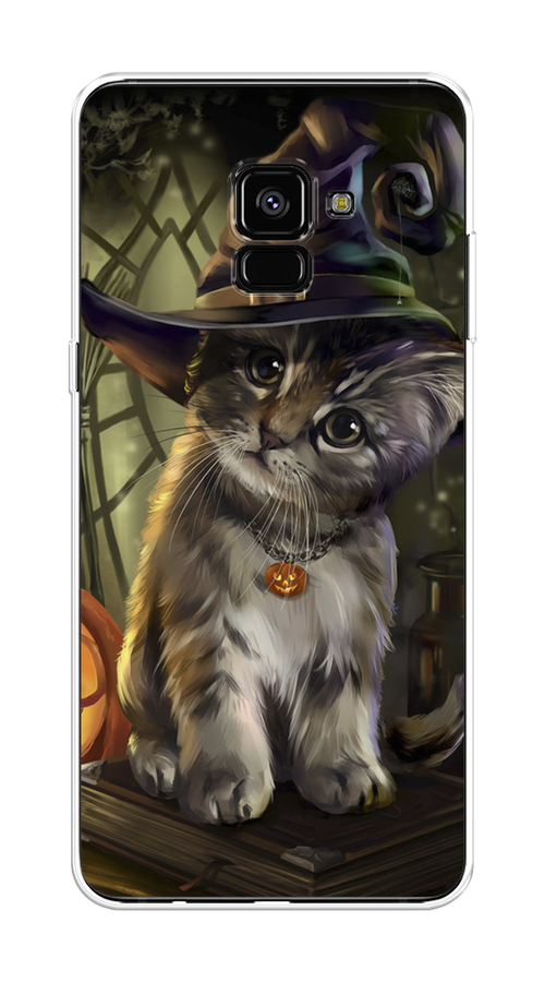 

Чехол Awog на Samsung Galaxy A8 + "Кот на Хэллоуин", Зеленый;серый, 25550-2