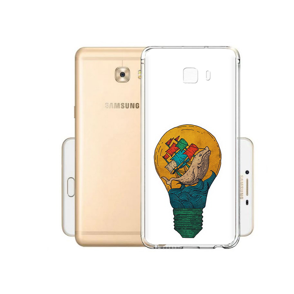 Чехол MyPads Tocco для Samsung Galaxy C9 Pro кит в лампочке с парусами
