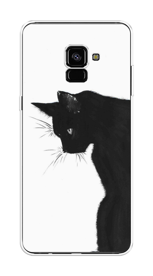 

Чехол Awog на Samsung Galaxy A8 + "Black cat", Черный;белый, 25550-1