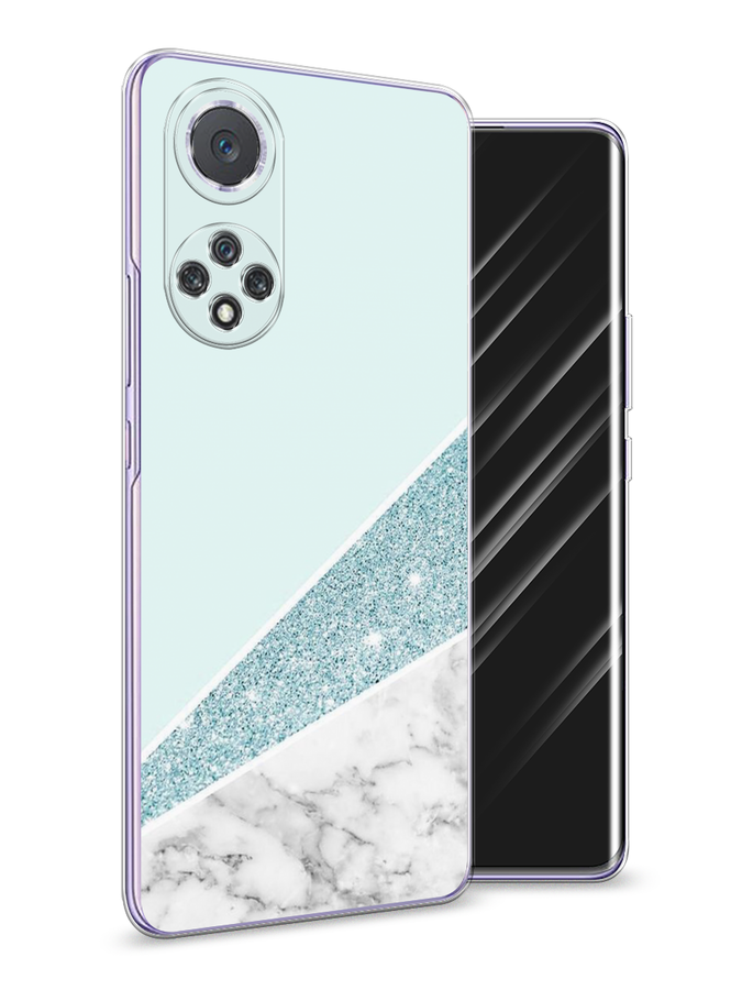 

Чехол Awog на Huawei Nova 9 "Мрамор с голубыми блестками", Голубой;белый, 6106150-3