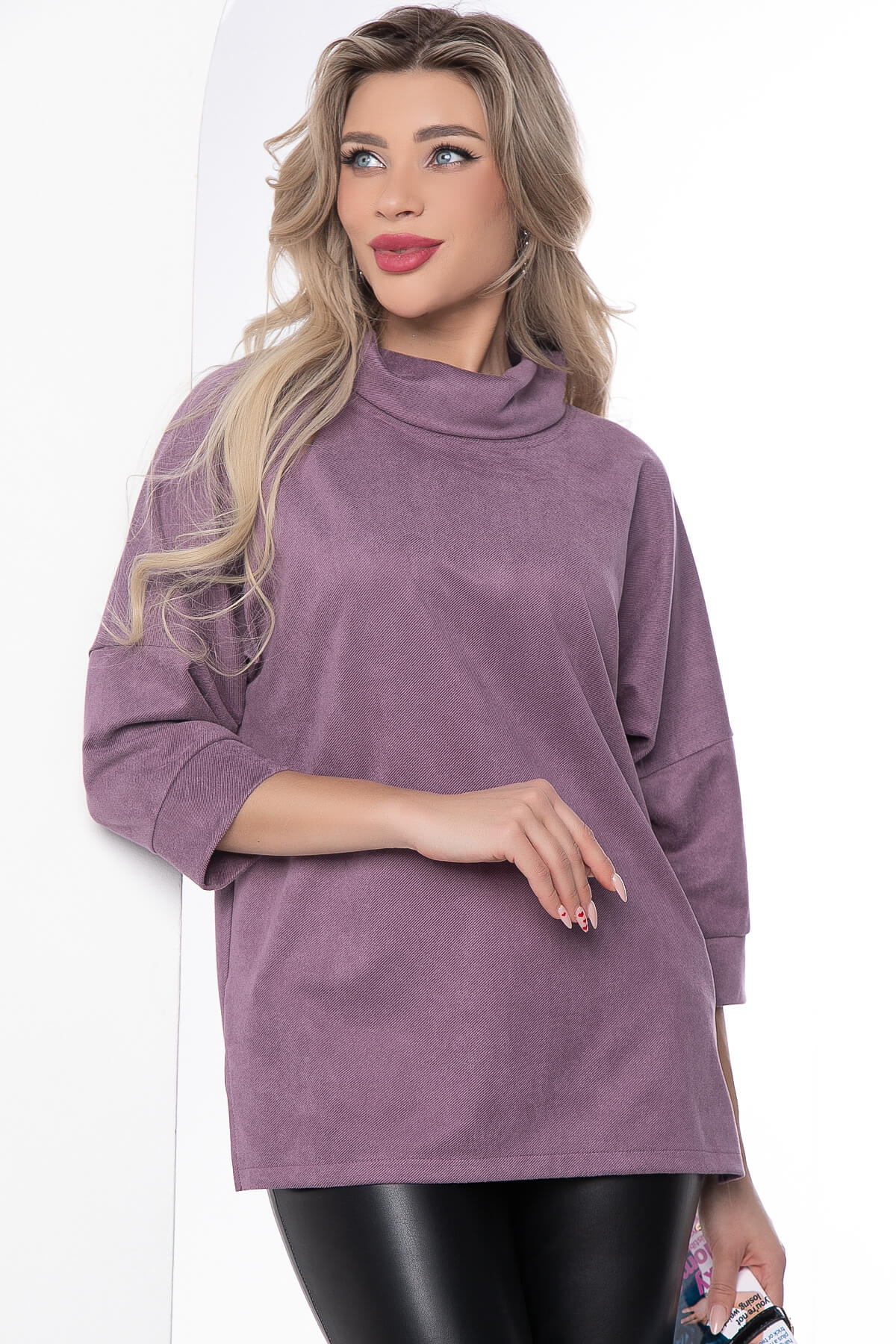 

Свитер женский LT Collection Никс фиолетовый 52 RU, Никс
