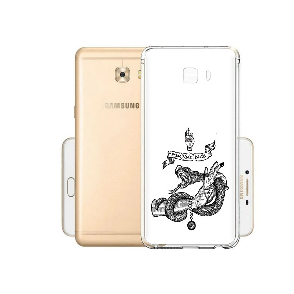 

Чехол MyPads Tocco для Samsung Galaxy C9 Pro змея на руке рисунок, Прозрачный, Tocco
