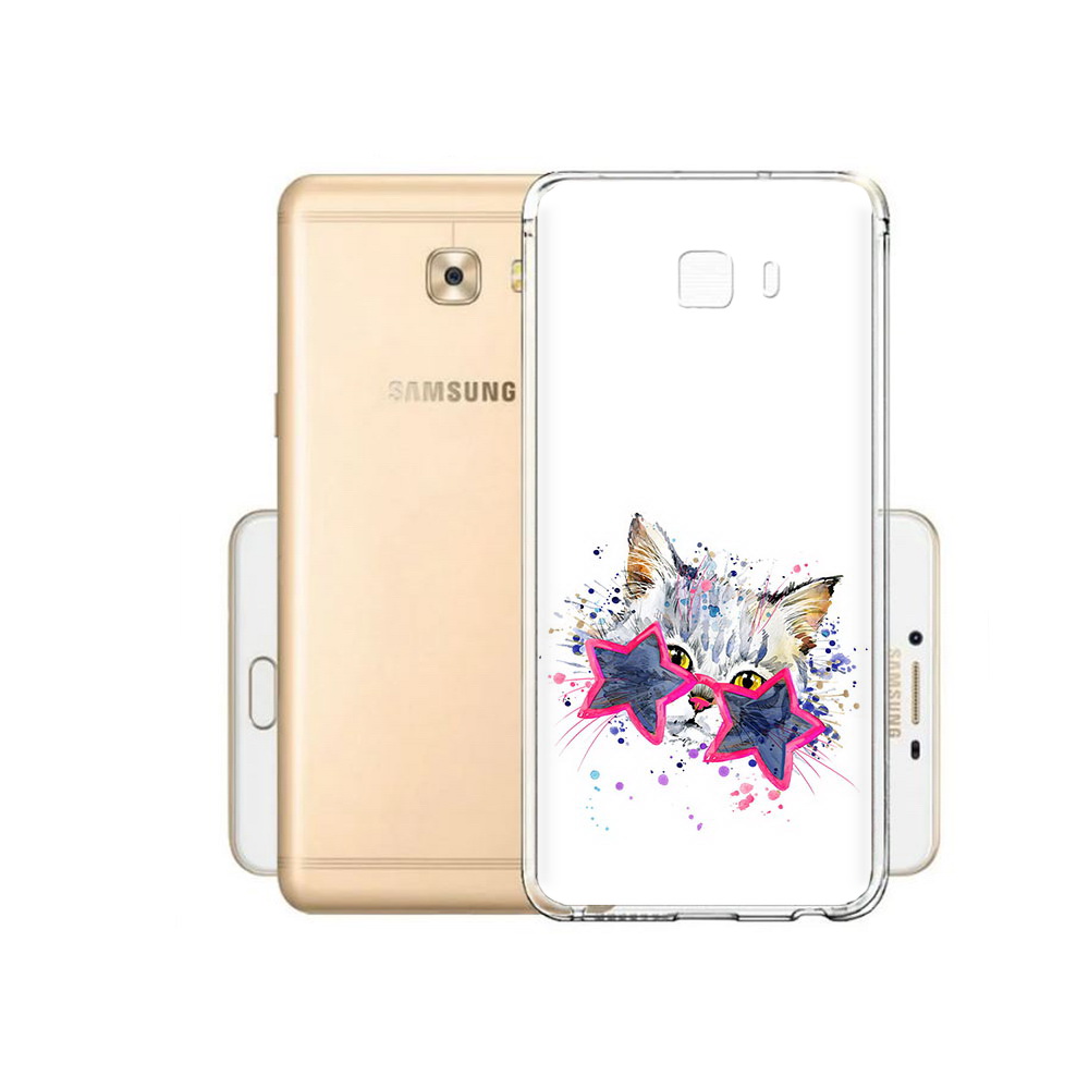 

Чехол MyPads Tocco для Samsung Galaxy C9 Pro звездные очки, Прозрачный, Tocco