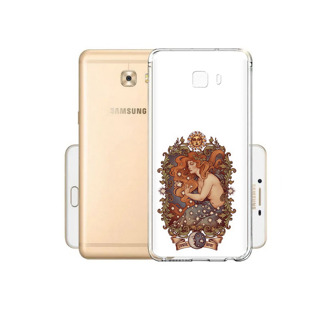 

Чехол MyPads Tocco для Samsung Galaxy C9 Pro звездная девушка абстракция, Прозрачный, Tocco